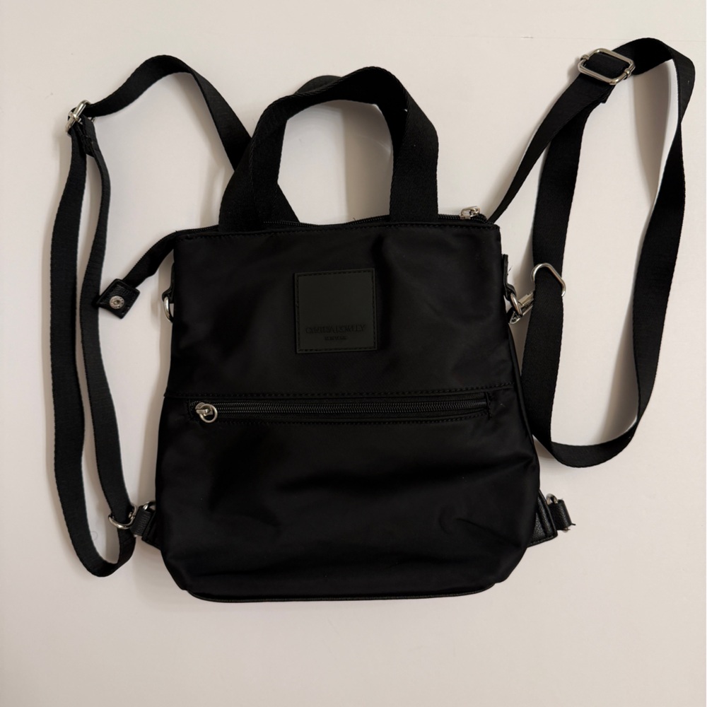 Cynthia Rowley black convertible bagpack